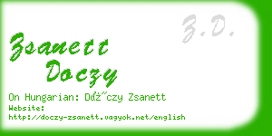 zsanett doczy business card